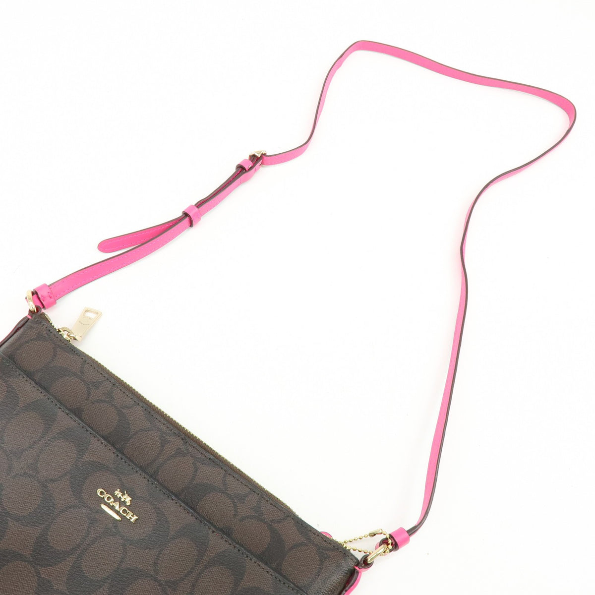 Coach Shoulder Canvas Brown Canvas Handbag (Pre-Owned)