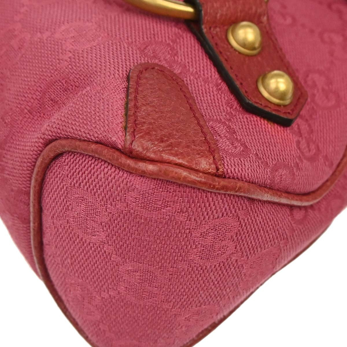 Gucci Horsebit Web Flap Gg Canvas And Leather Pink Canvas Shoulder Bag Bag (Pre-Owned)