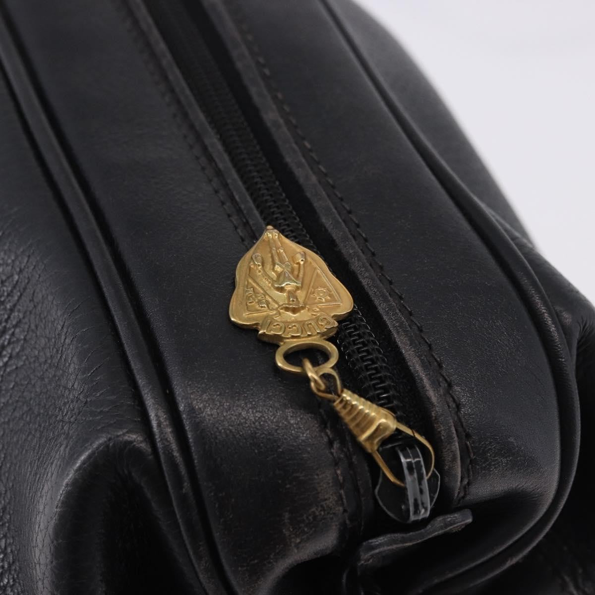 Gucci Shoulder Leather Black Leather Shoulder Bag Bag (Pre-Owned)