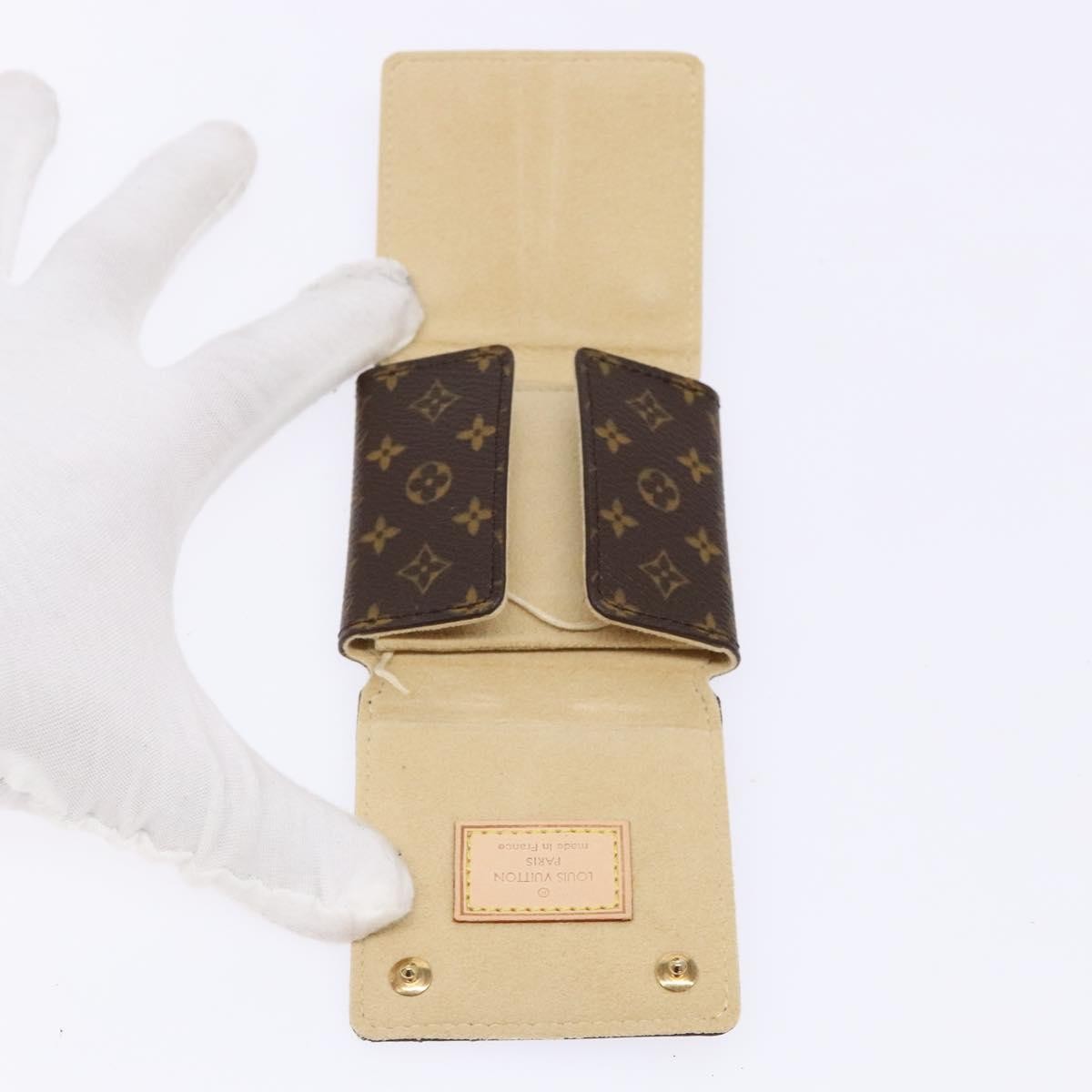 Louis Vuitton Case Jewelry Box Canvas Brown Canvas Wallets Accessory (Pre-Owned)