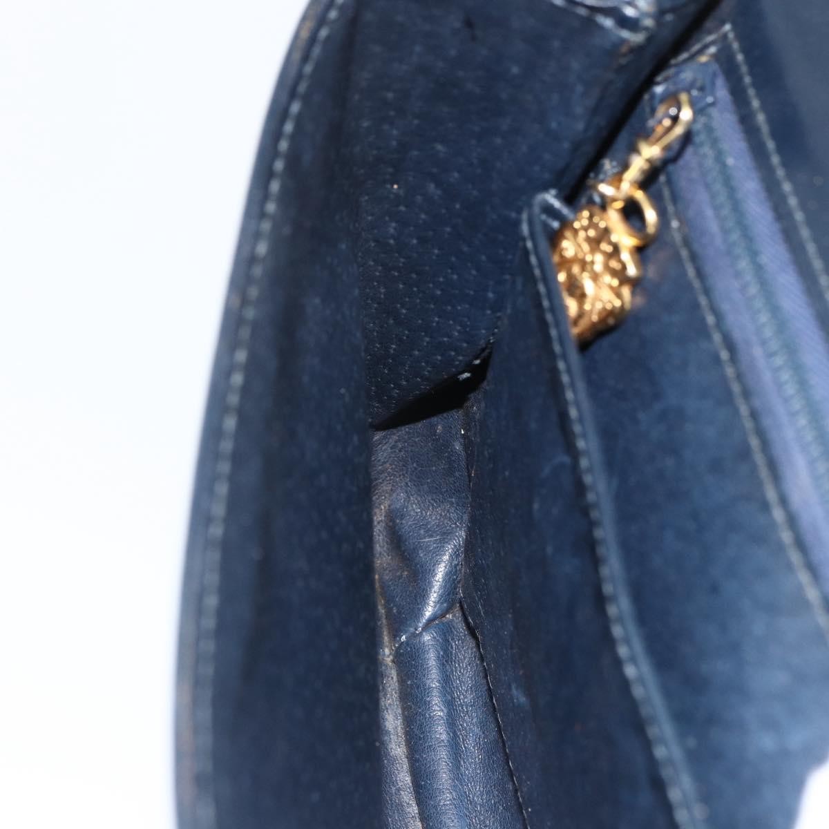 Gucci Vintage Leather Navy Leather Shoulder Bag Bag (Pre-Owned)