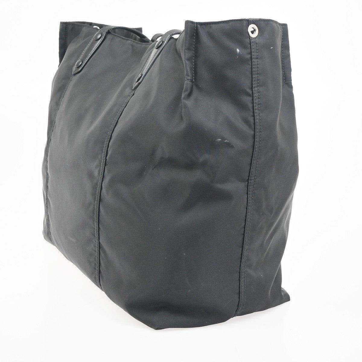 Prada Etiquette Tote Tessuto Black Nylon Tote Bag Bag (Pre-Owned)