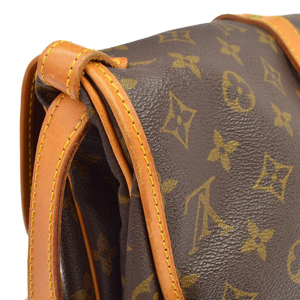 Louis Vuitton Saumur Monogram Canvas Brown Canvas Handbag (Pre-Owned)