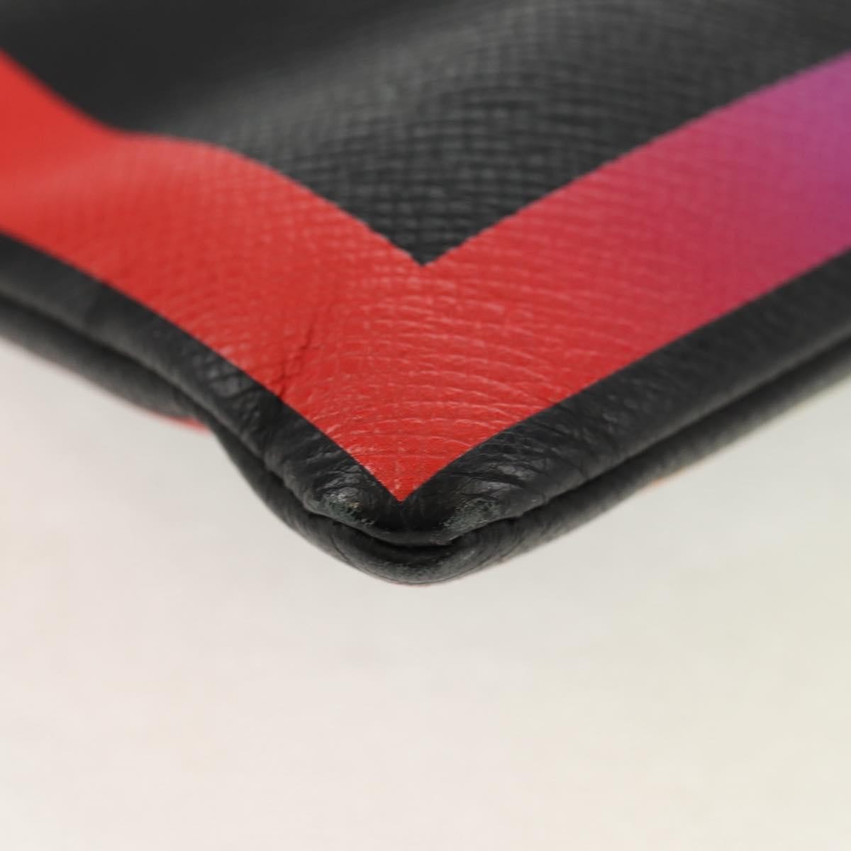 Louis Vuitton Pochette A4 Rainbow Taiga Leather Black Leather Clutche & Pouche Bag (Pre-Owned)