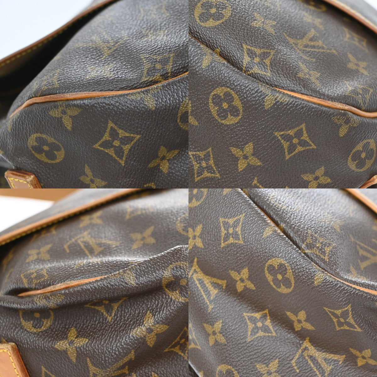 Louis Vuitton Saumur Monogram Brown Canvas Shoulder Bag Bag (Pre-Owned)