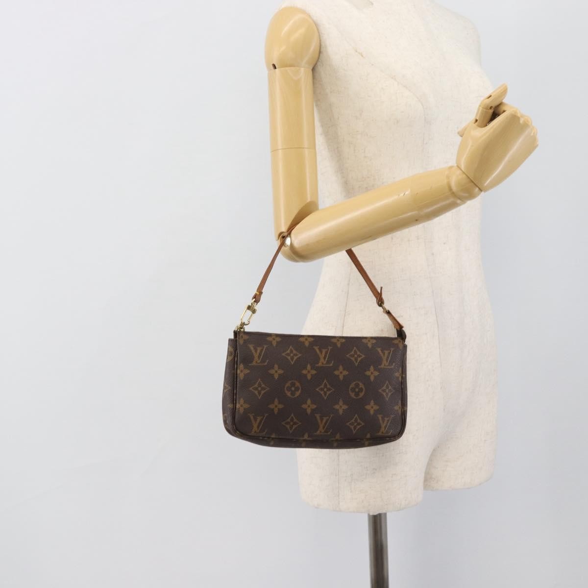 Louis Vuitton Pochette Accessoires Yayoi Kusama Painted Dots Monogram Canvas Brown Canvas Clutche & Pouche Bag (Pre-Owned)