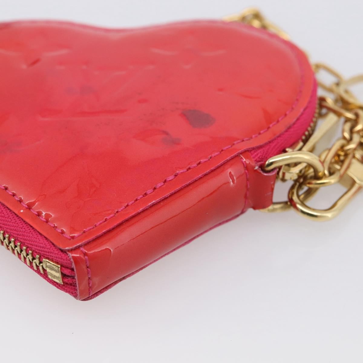 Louis Vuitton Heart Coin Purse Monogram Vernis Pink Patent_Leather Clutche & Pouche Bag (Pre-Owned)