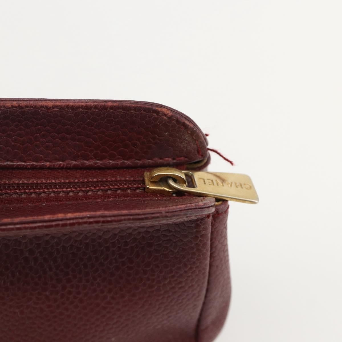 Chanel Vintage Timeless Toiletry Leather Burgundy Calfskin Clutche & Pouche Bag (Pre-Owned)