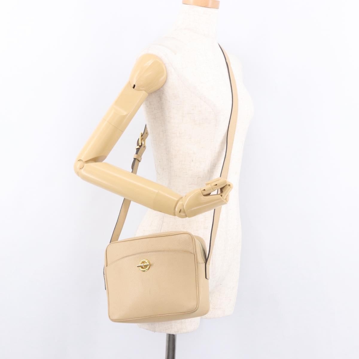 Celine Vintage Leather Beige Leather Shoulder Bag Bag (Pre-Owned)