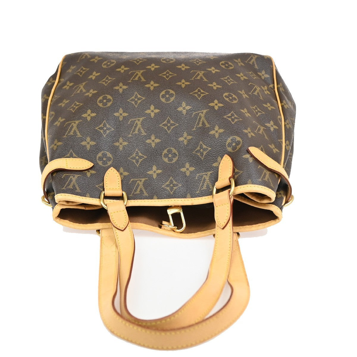 Louis Vuitton Batignolles Monogram Canvas Brown Leather Tote Bag Bag (Pre-Owned)