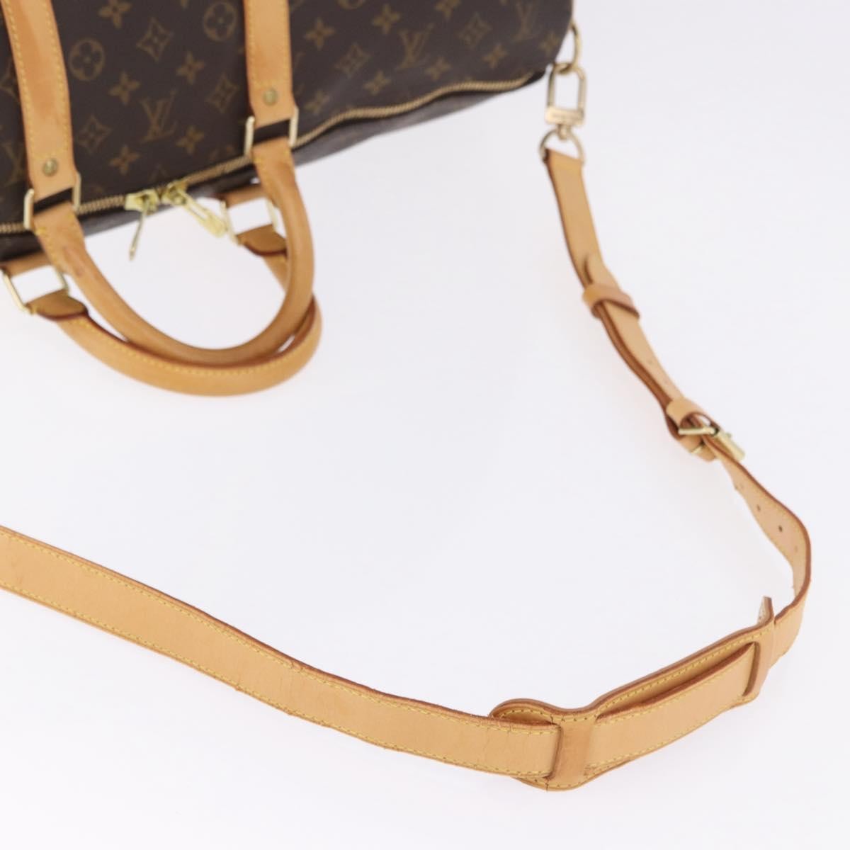 Louis Vuitton Keepall Bandouliere Monogram Canvas Brown Canvas Travel Bag Bag (Pre-Owned)