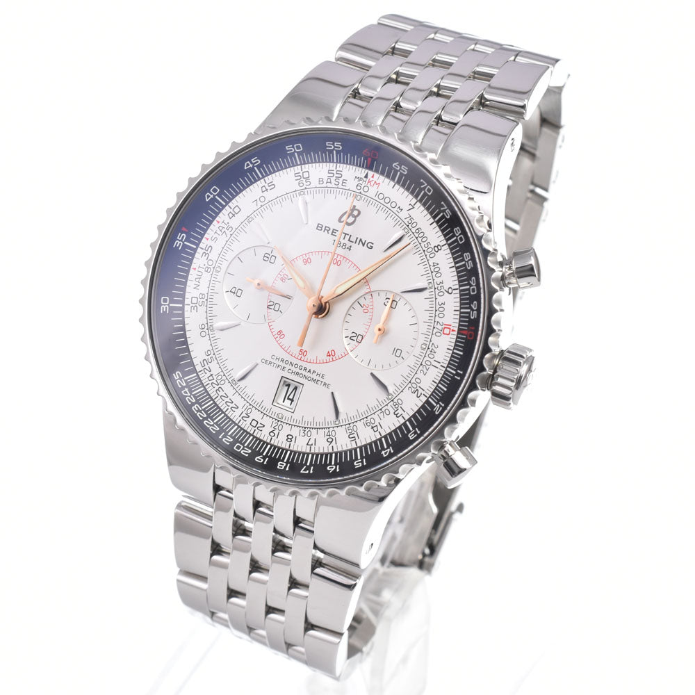 Breitling Navitimer Montbrillant Chronograph Automatic Stainless Steel And Leather Watch (Pre-Owned)