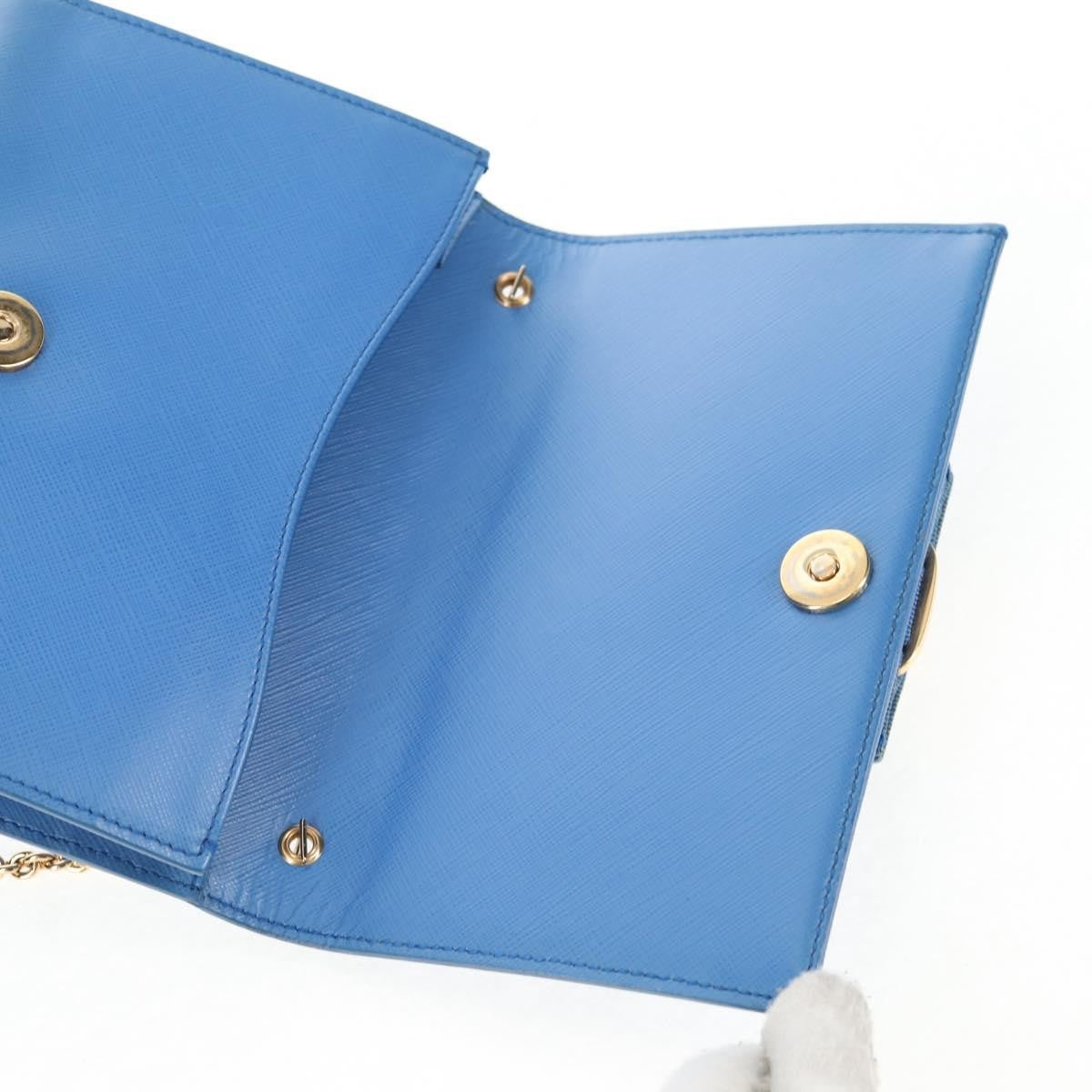 Salvatore Ferragamo Ginny Leather Blue Leather Shoulder Bag Bag (Pre-Owned)
