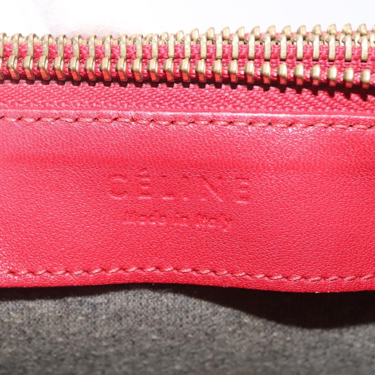 Celine Trio Leather Red Leather Crossbody Bag Bag (Pre-Owned)