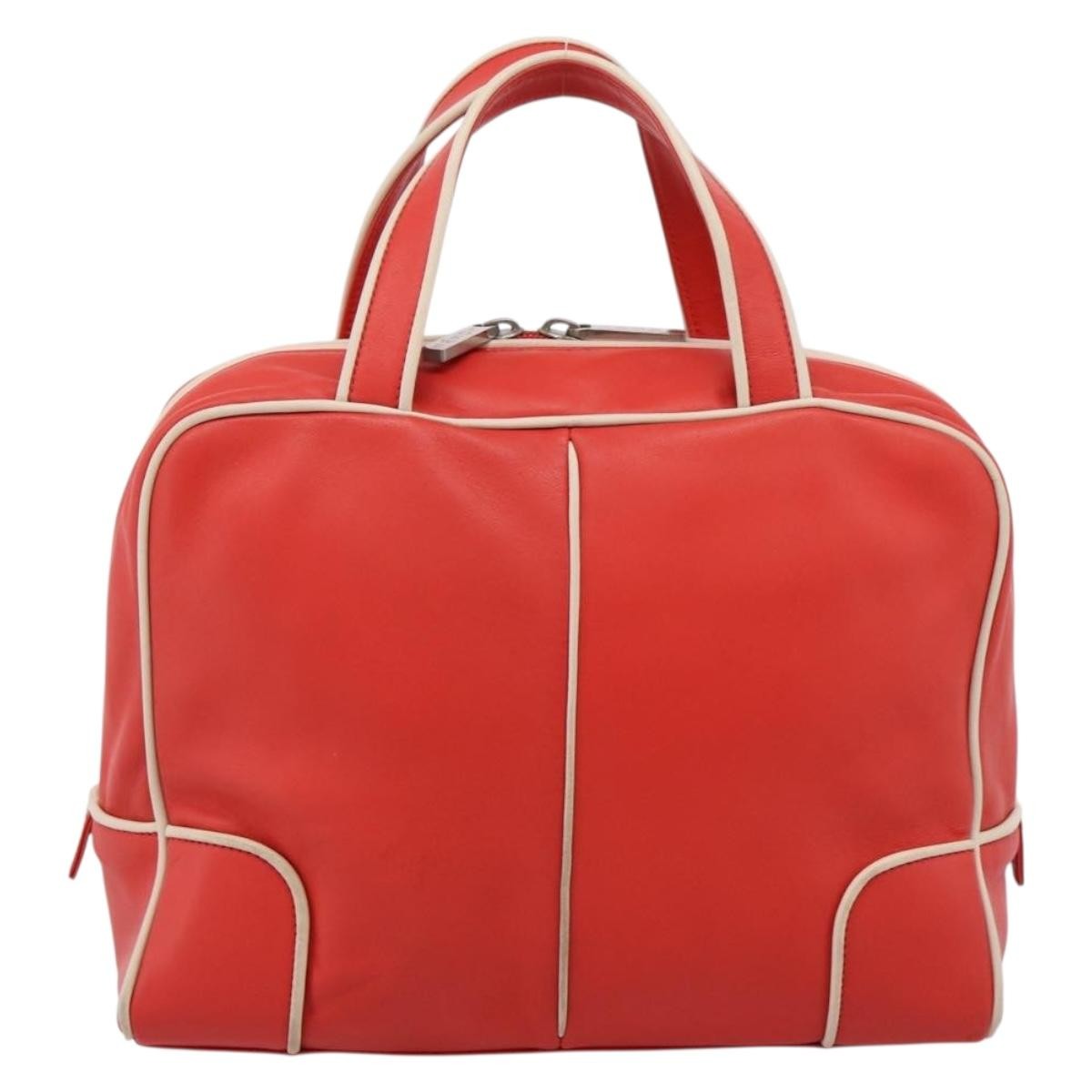 Loewe Vintage Leather Red Leather Shoulder Bag Bag (Pre-Owned)