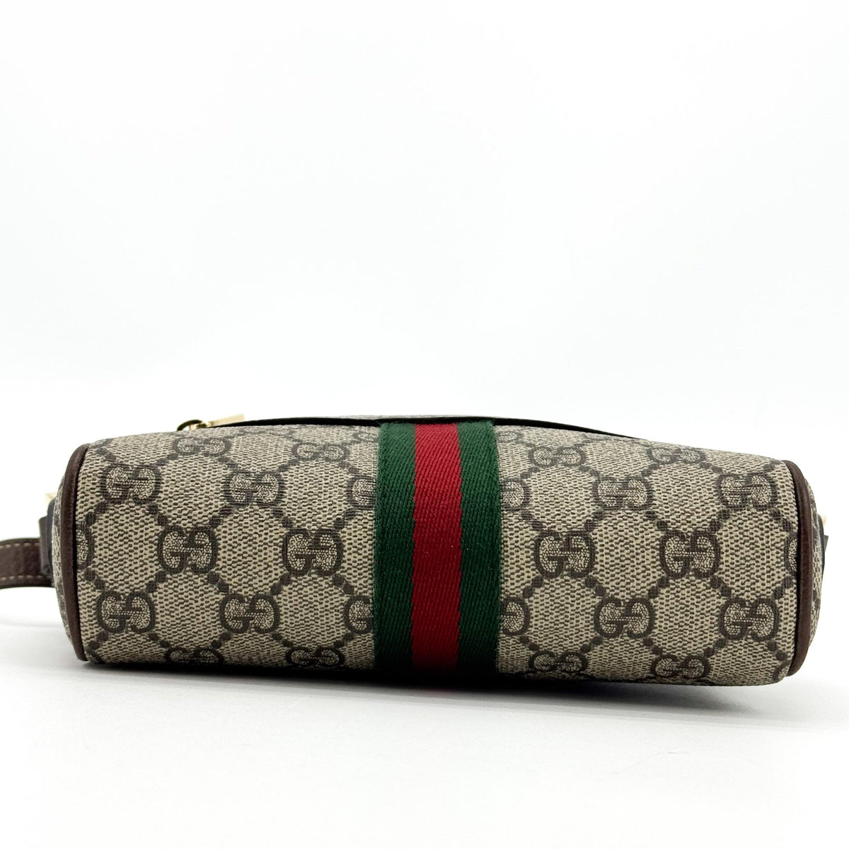 Gucci Ophidia Double Zip Gg Coated Canvas Brown Canvas Crossbody Bag Bag (Pre-Owned)