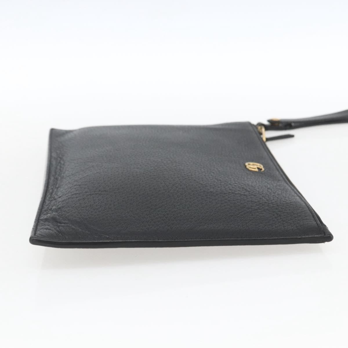 Gucci Gg Marmont Leather Black Leather Clutche & Pouche Bag (Pre-Owned)
