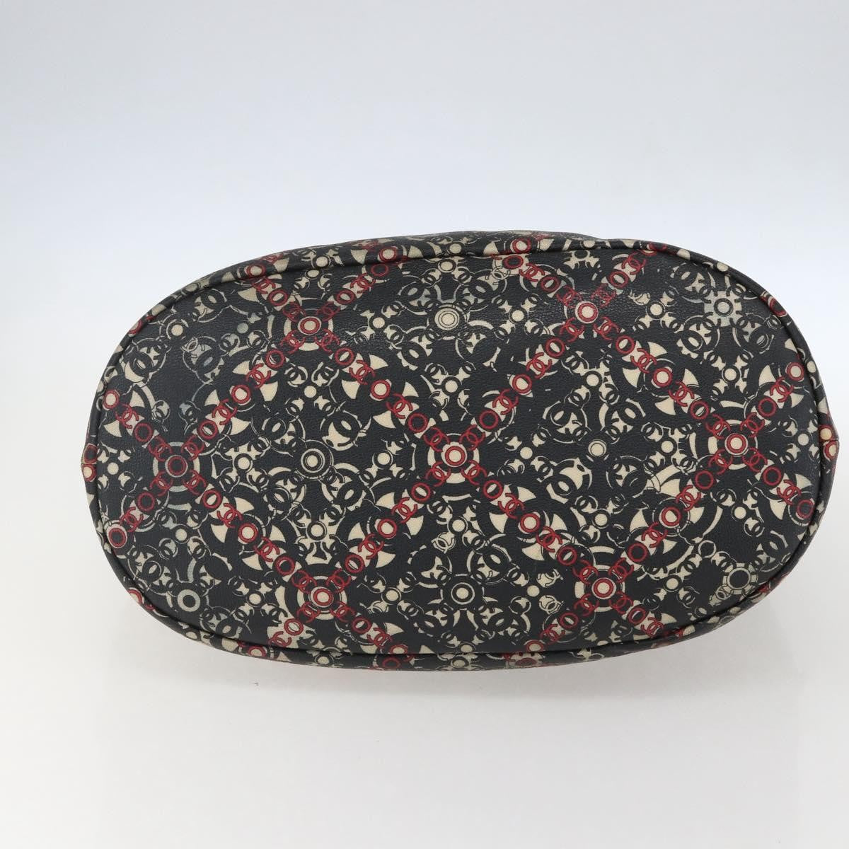 Chanel Optic Coco Bowler Printed Coated Canvas With Caviar Black Pvc Travel Bag Bag (Pre-Owned)