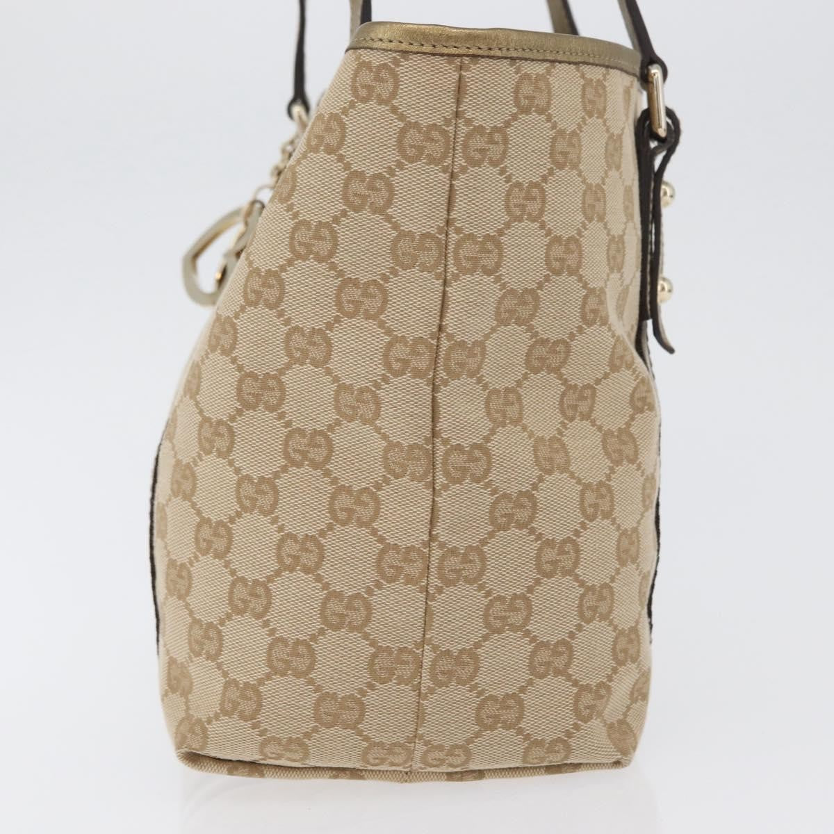 Gucci Jolicoeur Gg Canvas Beige Canvas Tote Bag Bag (Pre-Owned)