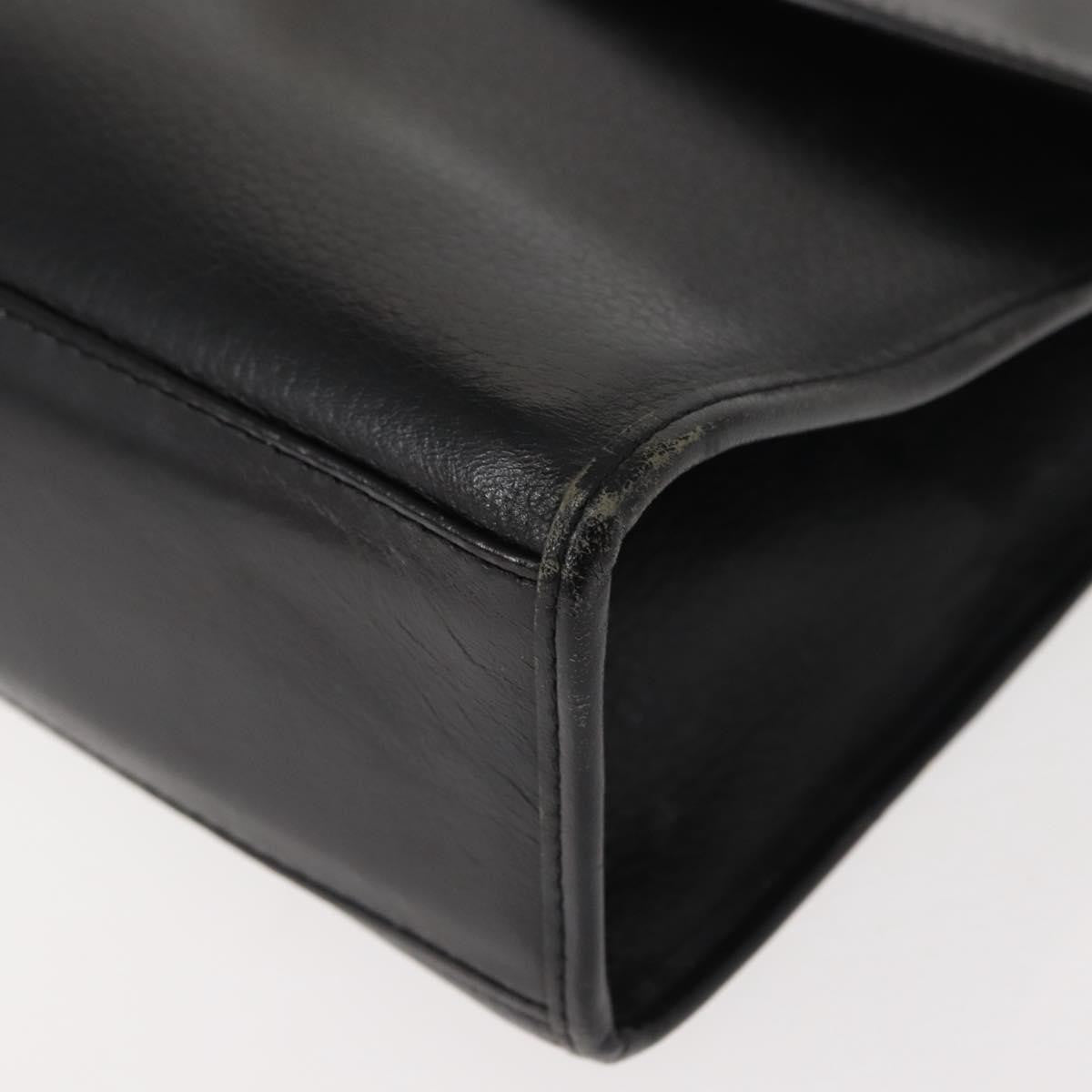 Burberry Vintage Leather Black Leather Handbag (Pre-Owned)