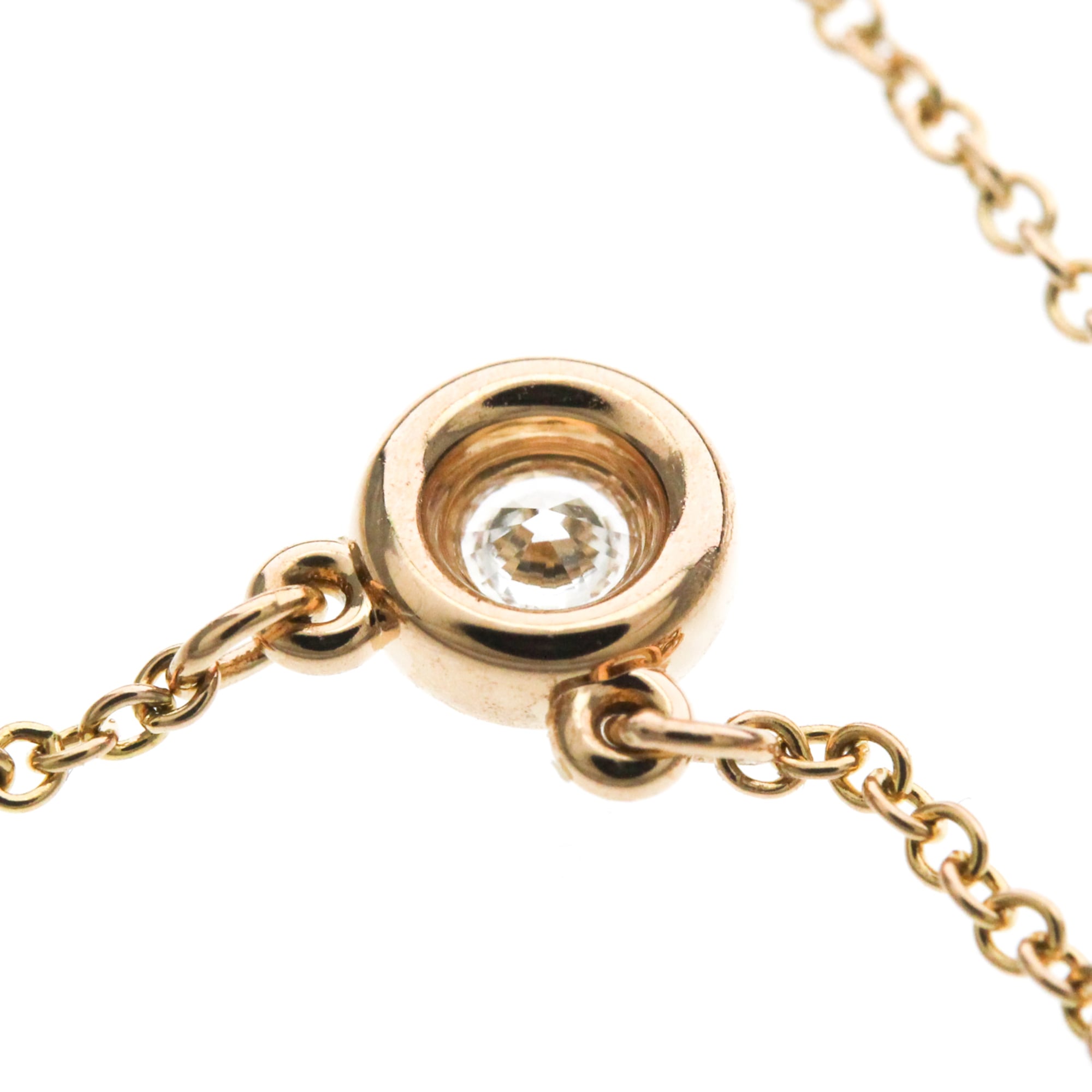 Tiffany & Co. Elsa Peretti Diamonds By The Yard 18K Rose Gold With Diamond Gold Pink_Gold Necklace Jewelry (Pre-Owned)