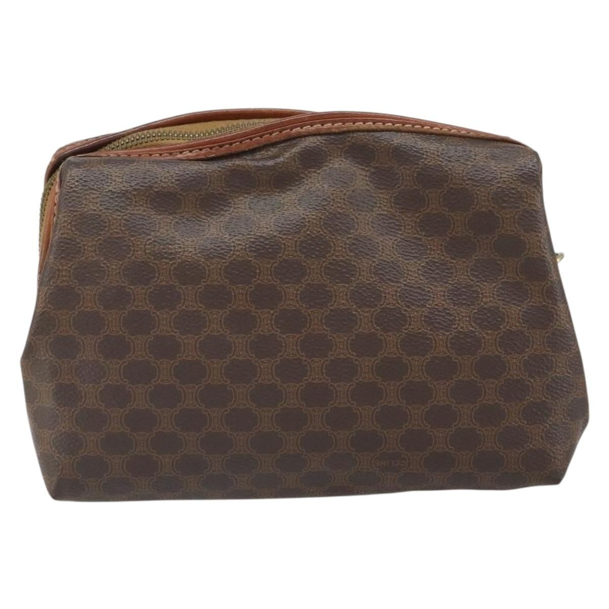 Celine Macadam Pochette Canvas And Leather Brown Canvas Clutche & Pouche Bag (Pre-Owned)