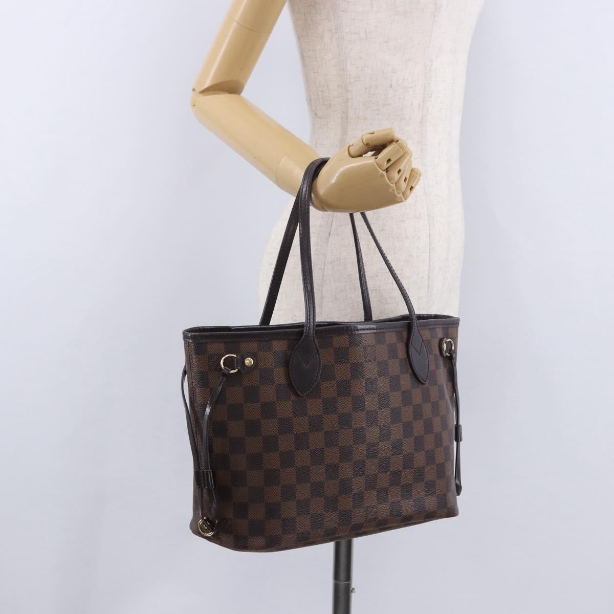 Louis Vuitton Neverfull Damier Brown Canvas Tote Bag Bag (Pre-Owned)