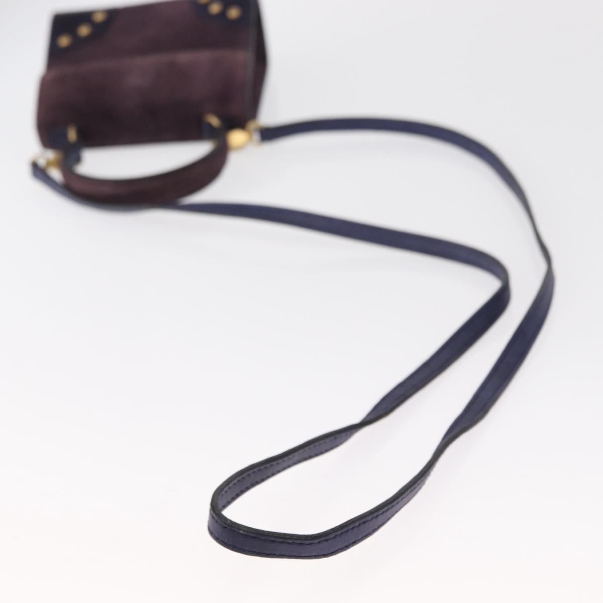Celine Handbag Suede Purple Suede Handbag (Pre-Owned)