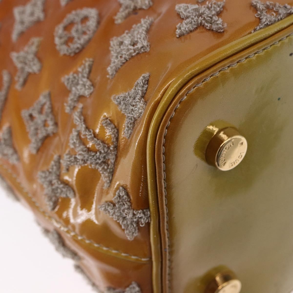 Louis Vuitton Fascination Lockit Patent Lambskin Brown Pearl Handbag (Pre-Owned)