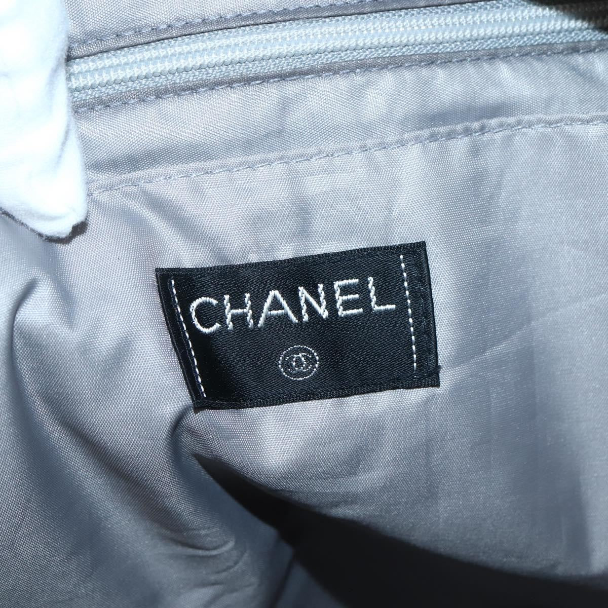Chanel Sport Line Nylon Gray Nylon Tote Bag Bag (Pre-Owned)