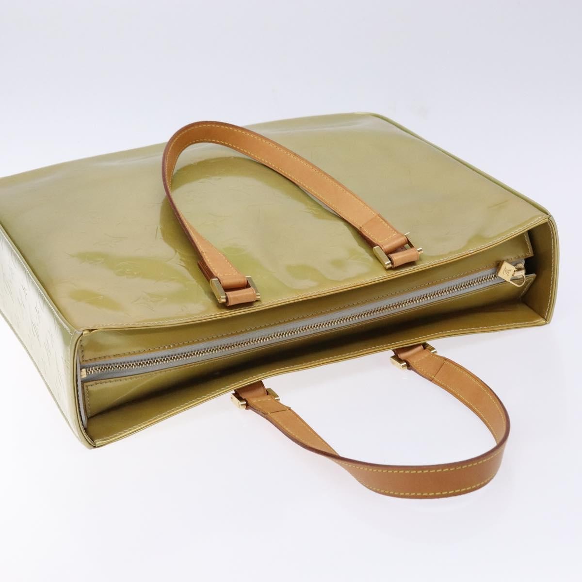 Louis Vuitton Columbus Monogram Vernis Beige Patent_Leather Tote Bag Bag (Pre-Owned)