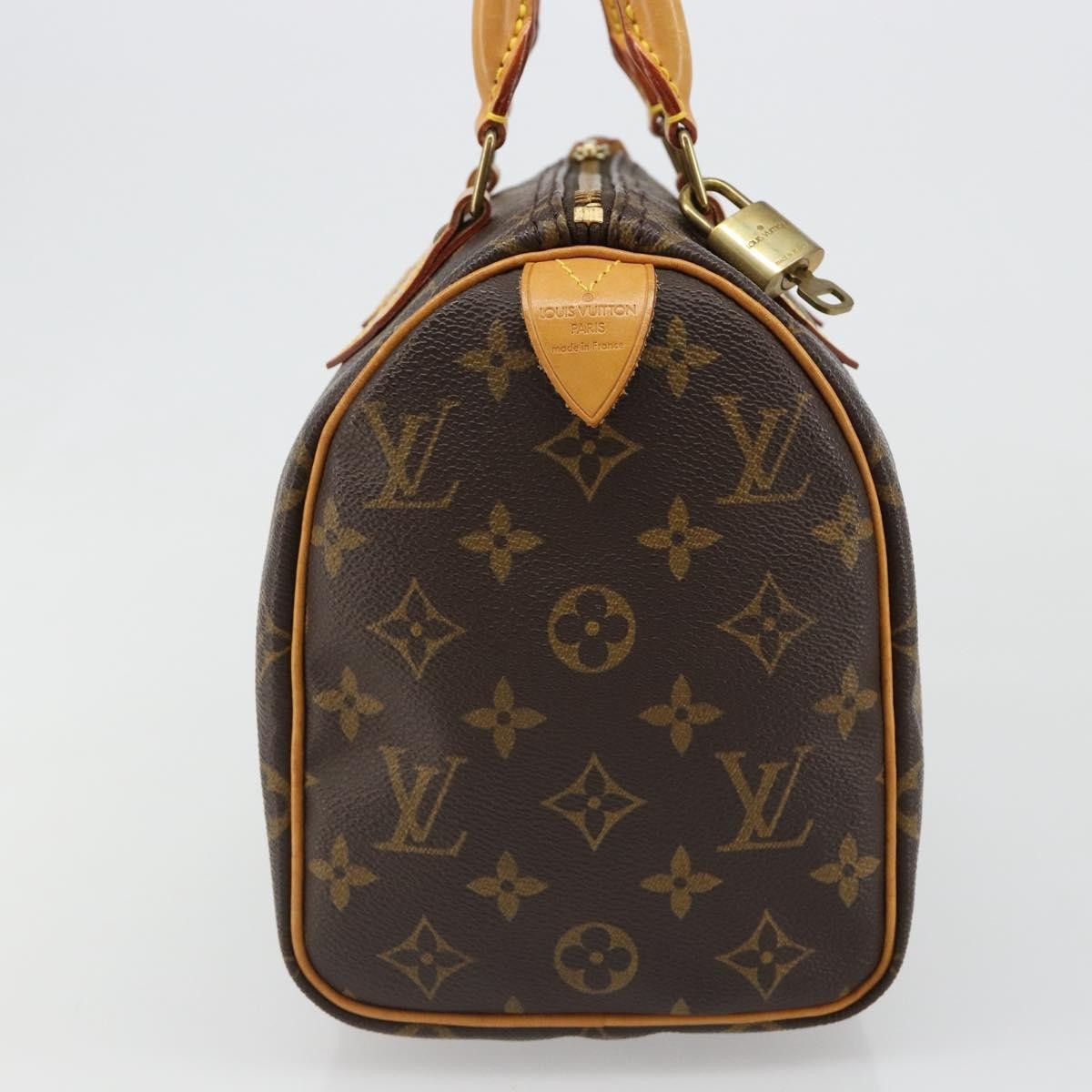 Louis Vuitton Speedy Monogram Canvas Neutral Canvas Handbag (Pre-Owned)