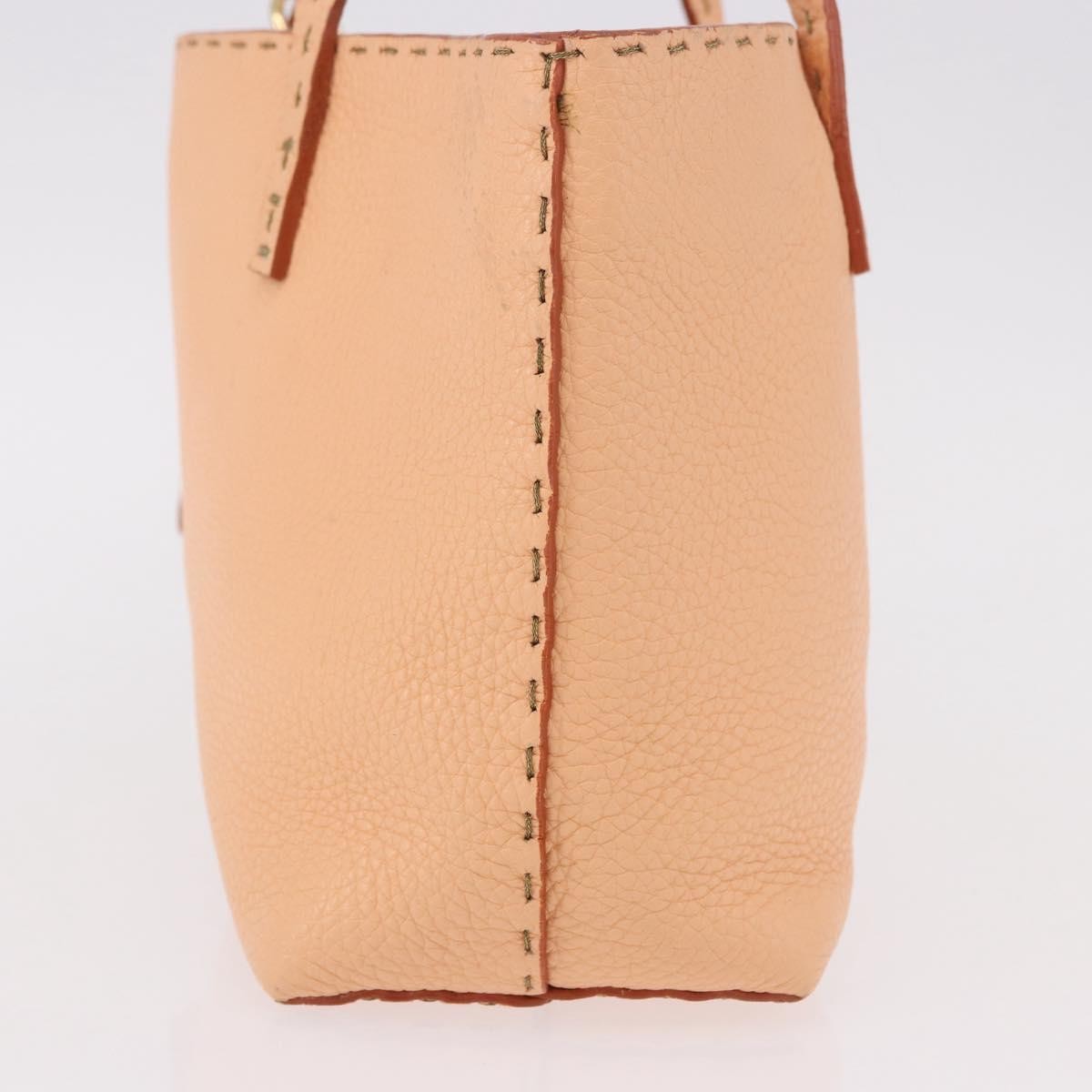 Fendi Selleria Carla Leather Orange Leather Tote Bag Bag (Pre-Owned)
