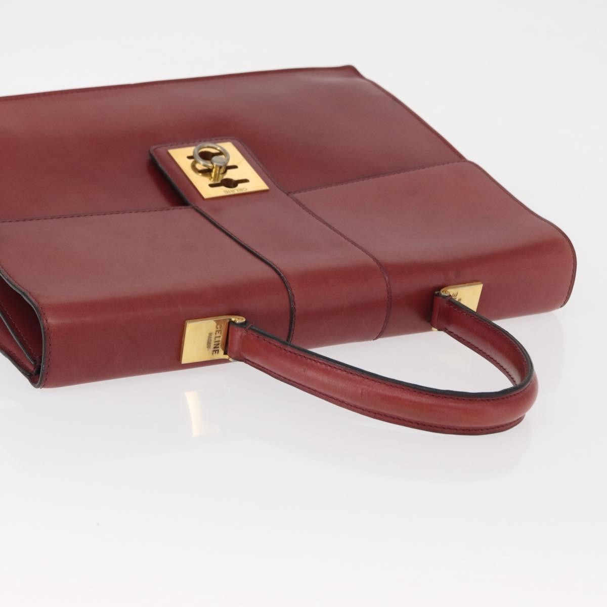 Celine Handbag Leather Red Leather Handbag (Pre-Owned)