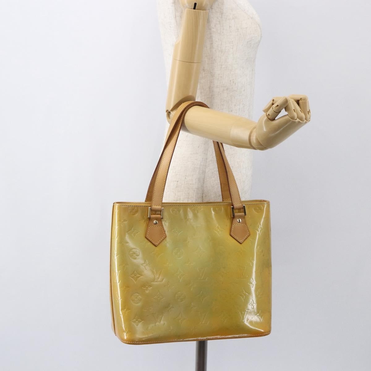 Louis Vuitton Houston Monogram Vernis Beige Patent_Leather Tote Bag Bag (Pre-Owned)