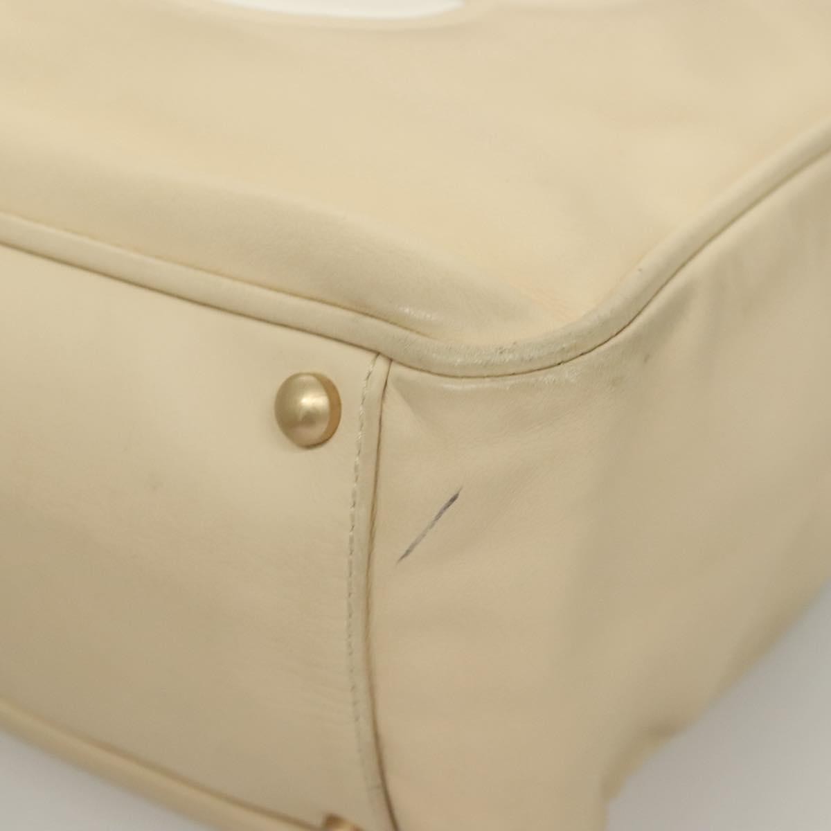 Chanel Camellia Tote Leather Beige Leather Tote Bag Bag (Pre-Owned)