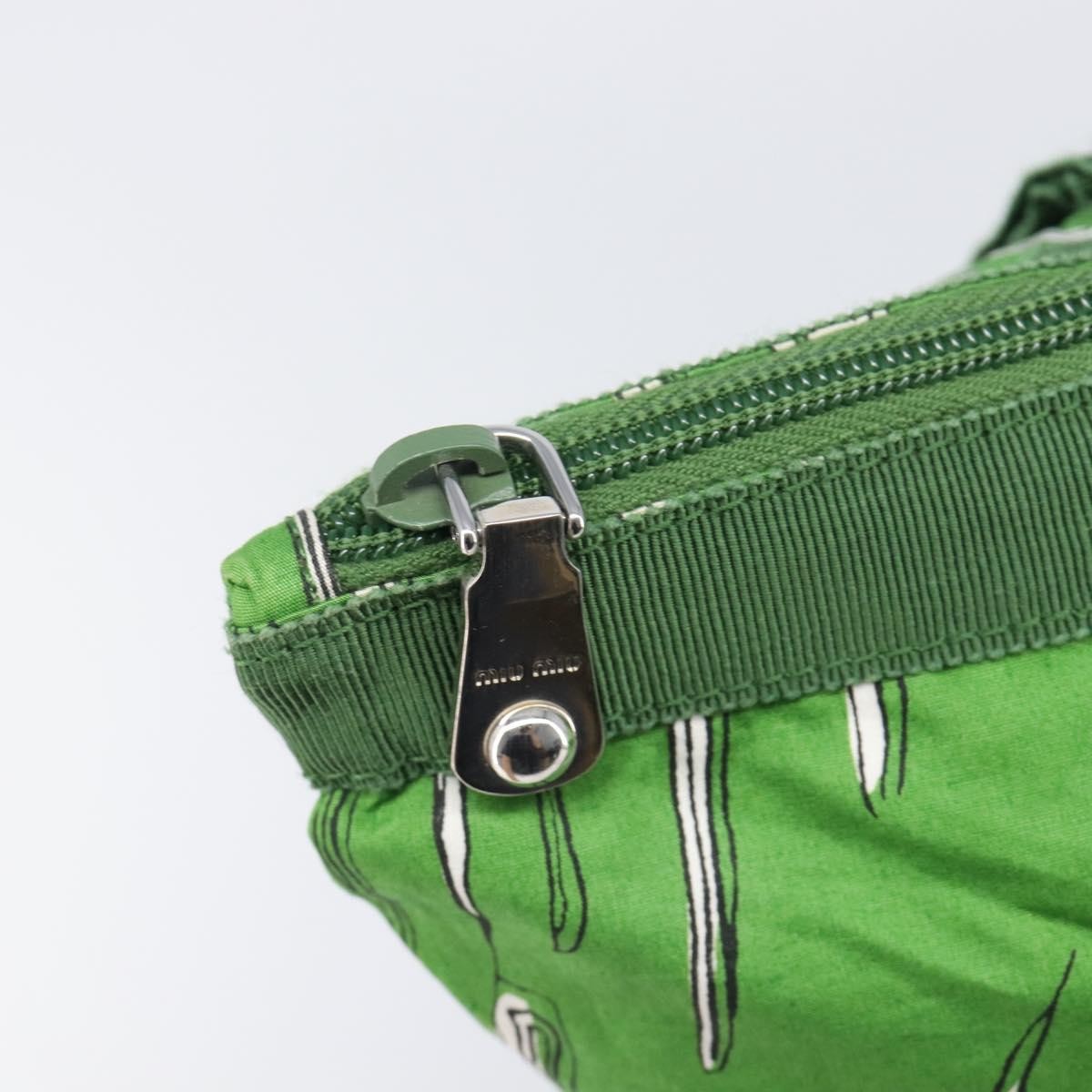 Miu Miu Vintage Nylon Green Nylon Handbag (Pre-Owned)