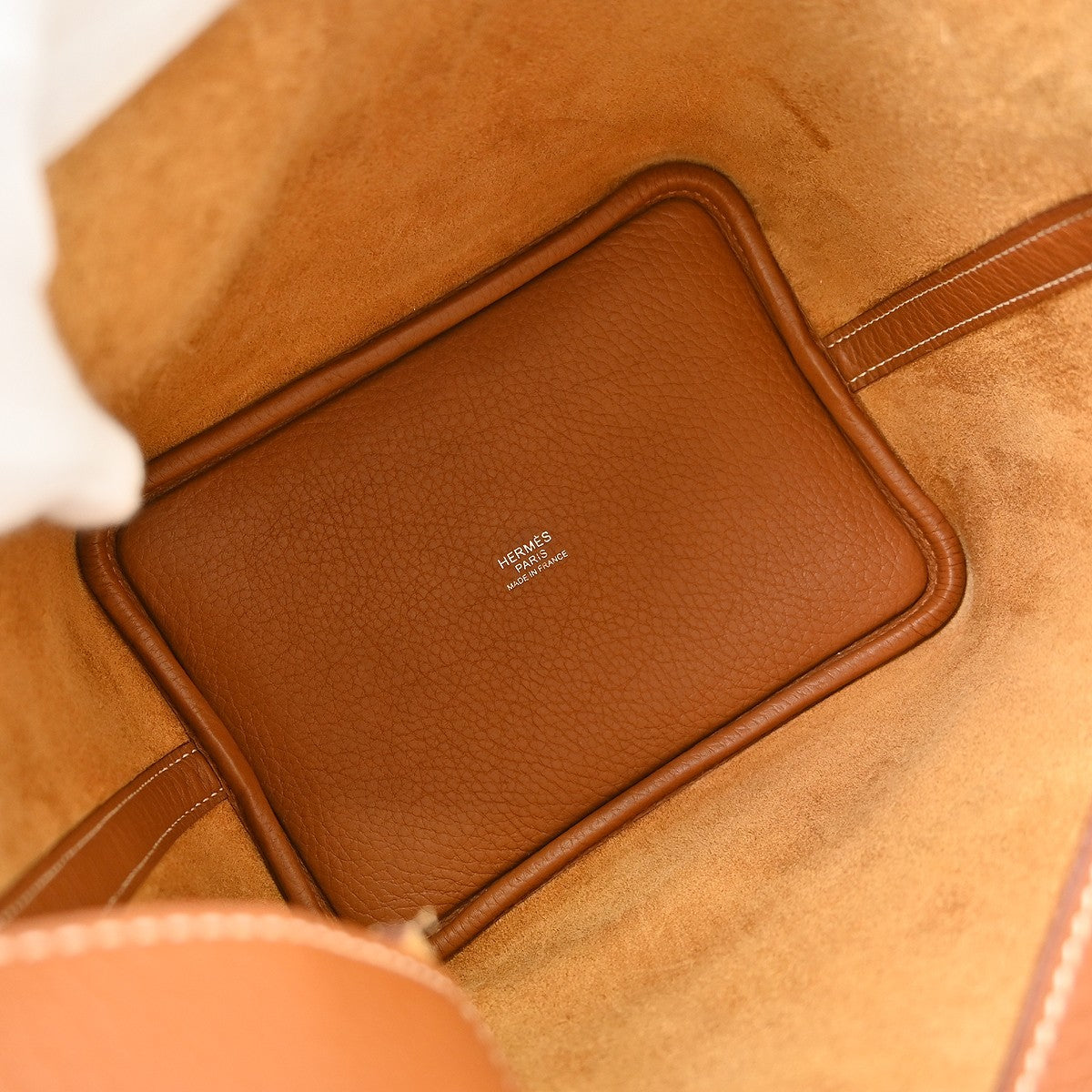 Hermes Picotin Clémence Brown Leather Handbag (Pre-Owned)