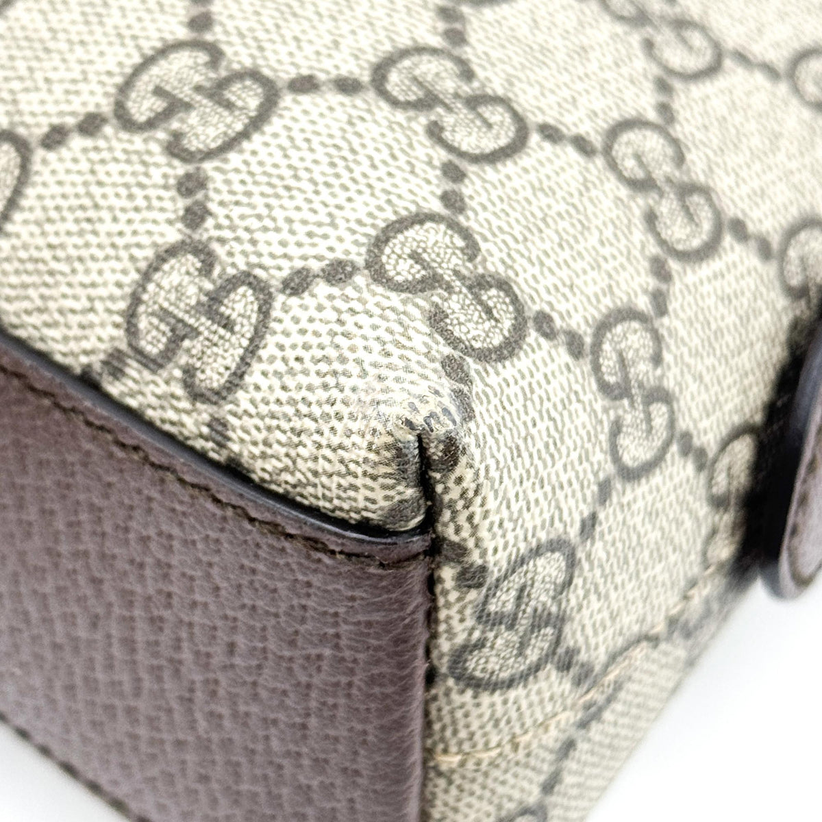 Gucci Ophidia Dome Gg Coated Canvas Brown Canvas Shoulder Bag Bag (Pre-Owned)