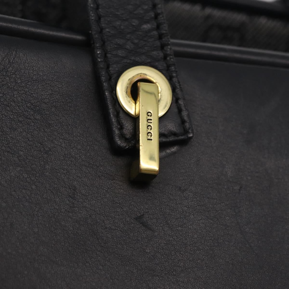 Gucci Gg Canvas Canvas Black Canvas Tote Bag Bag (Pre-Owned)