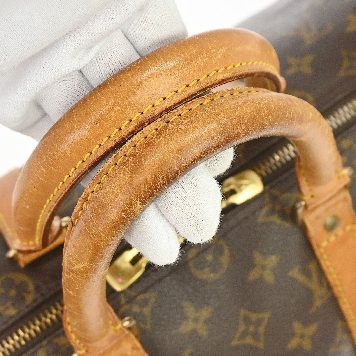 Louis Vuitton Keepall Bandouliere Monogram Canvas Brown Canvas Travel Bag Bag (Pre-Owned)