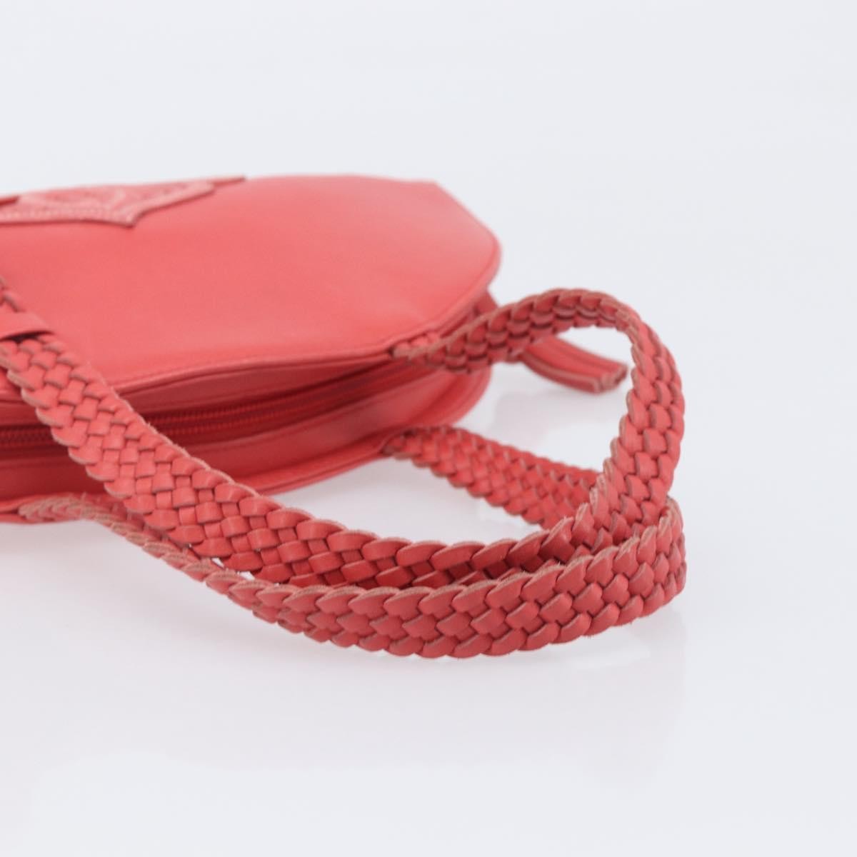 Loewe Shoulder Bag Leather Pink Leather Shoulder Bag Bag (Pre-Owned)