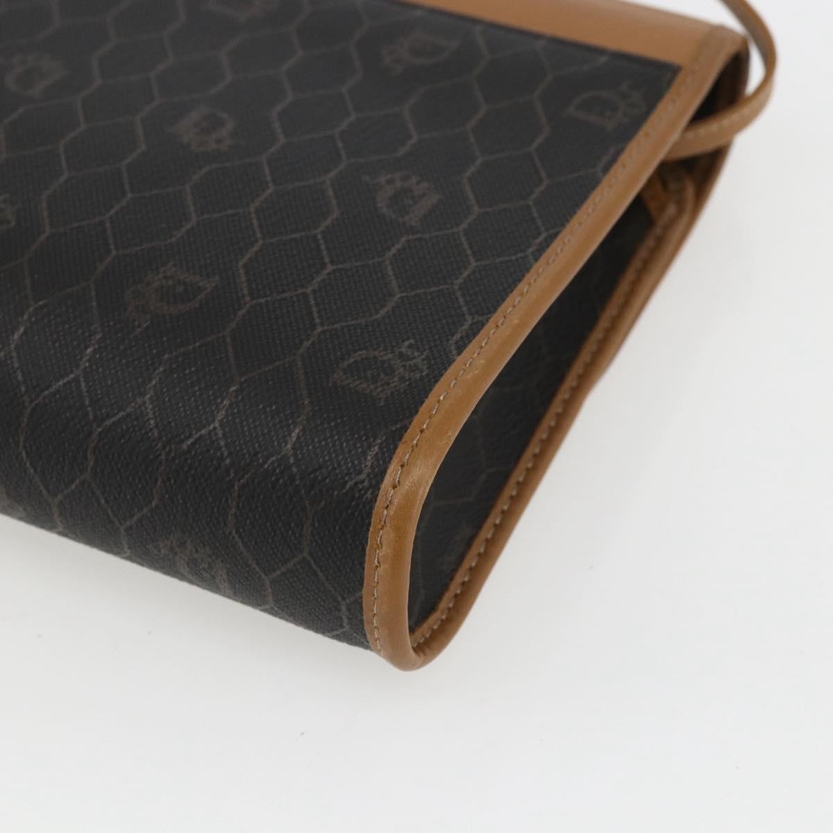 Christian Dior Vintage Honeycomb Canvas And Leather Black Pvc Shoulder Bag Bag (Pre-Owned)