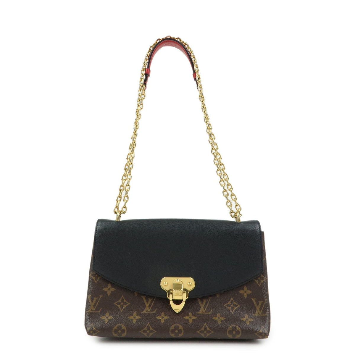 Louis Vuitton Saint Placide Monogram Canvas And Leather Brown Canvas Handbag (Pre-Owned)