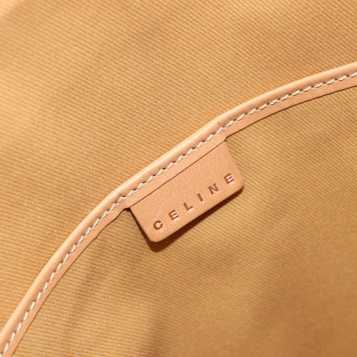 Celine Vintage Macadam Canvas And Leather Beige Canvas Tote Bag Bag (Pre-Owned)