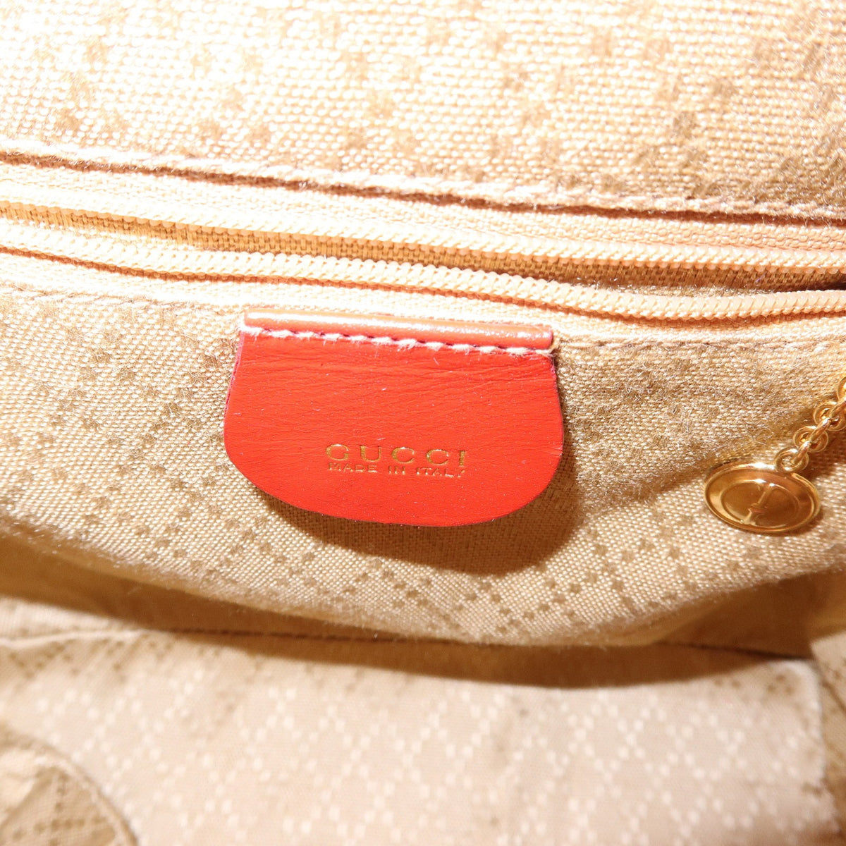 Gucci Vintage Bamboo Patent Red Patent_Leather Backpack Bag (Pre-Owned)