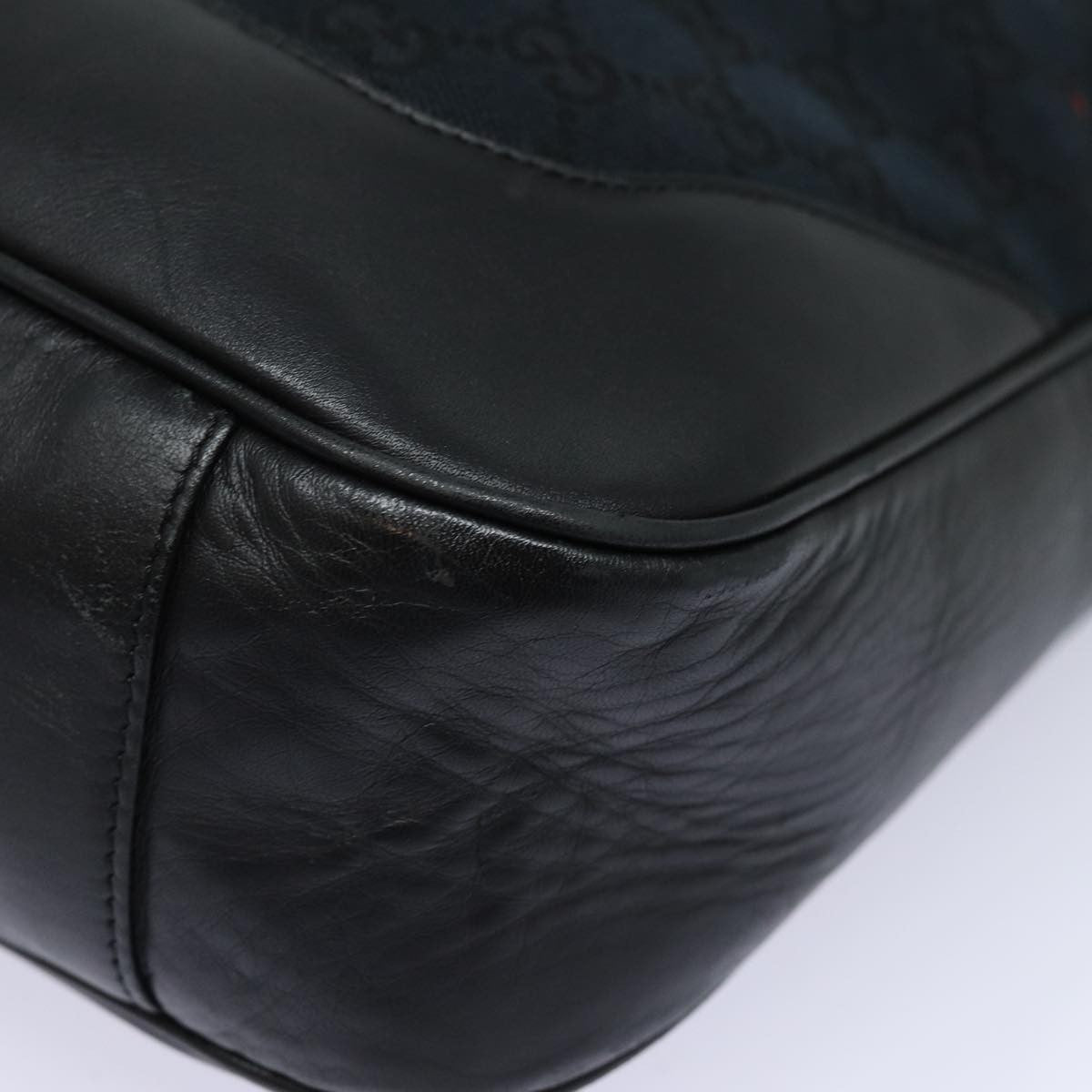 Gucci Bamboo Shoulder Gg Canvas Black Canvas Shoulder Bag Bag (Pre-Owned)