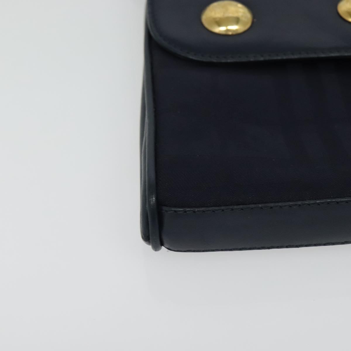 Burberry Flap Shoulder Canvas Navy Canvas Shoulder Bag Bag (Pre-Owned)