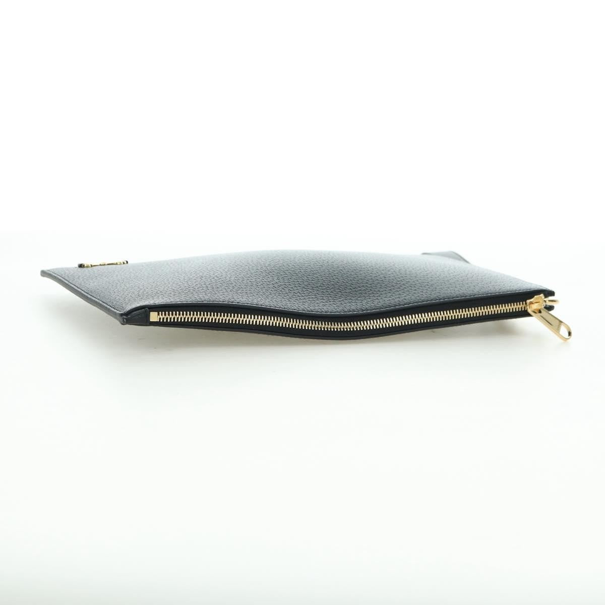 Gucci Horsebit 1955 Gg Canvas And Leather Black Leather Clutche & Pouche Bag (Pre-Owned)