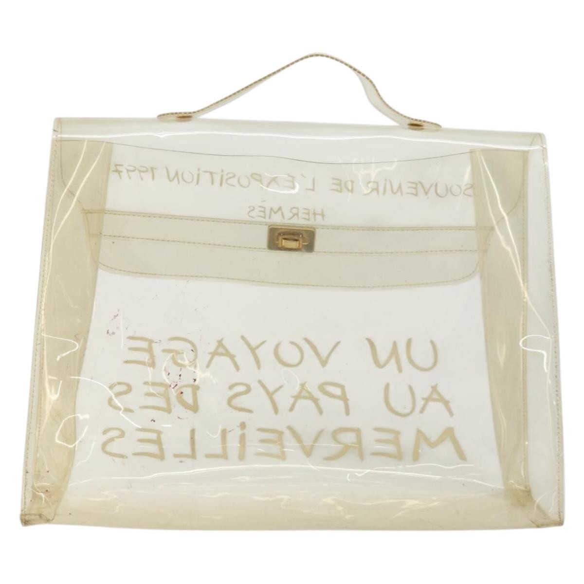 Hermes Kelly Souvenir Vinyl Clear Plastic Handbag (Pre-Owned)